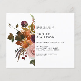Fall Floral Wedding Einladung Flyer