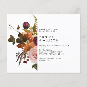 Fall Floral Wedding Einladung Flyer