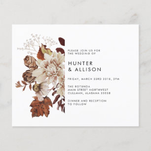 Fall Floral Wedding Einladung Flyer