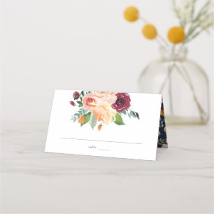 Fall Floral Wedding Platzkarte