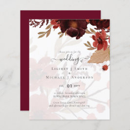 Fall Floral Wedding Suite Terracotta Burgundy Red