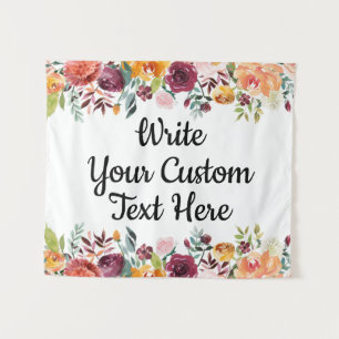 Fall Floral Weddrop Boho Foto Booth Prop Wandteppich