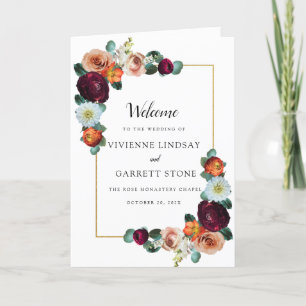 Fall Floral Wedlet Booklet Programm