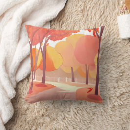 Fall Foliage | Abstrakte Wasserfarbe Kissen