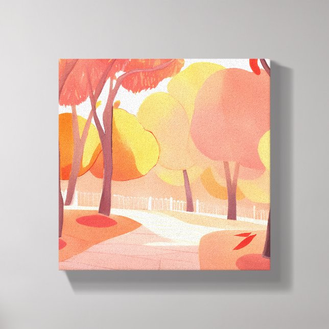 Fall Foliage | Abstrakte Wasserfarbe Leinwanddruck (Vorderseite)