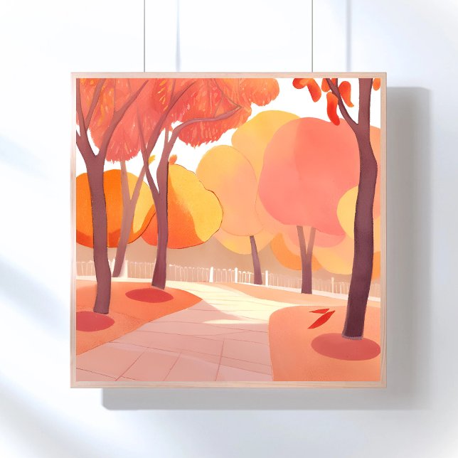 Fall Foliage | Abstrakte Wasserfarbe Poster (Von Creator hochgeladen)