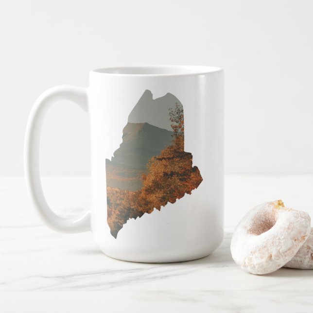 Fall Foliage auf Katahdin in Maine Kaffeetasse (Mit Donut)