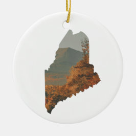 Fall Foliage auf Katahdin in Maine Keramik Ornament
