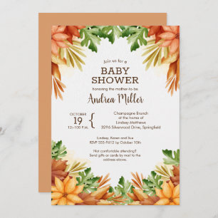 Fall Foliage Baby Shower Einladungen