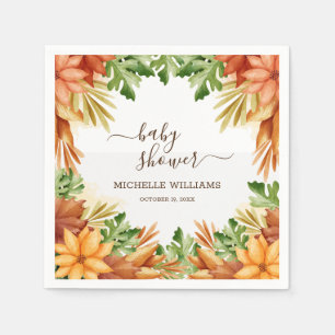 Fall Foliage Babydusche Cocktail Serviette