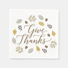 Fall Foliage Danke Erntedank Napkins Serviette