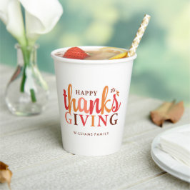 Fall Foliage Erntedank Celebration Paper Cup Pappbecher