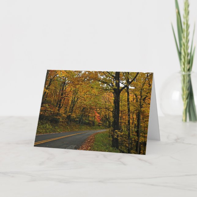 Fall Foliage-Erntedank-Karte Feiertagskarte (Vorderseite)