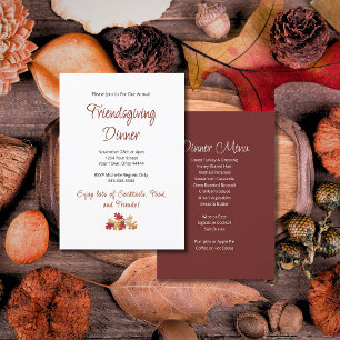 Fall Foliage Friendsgiving Dinner Erntedank Einladung