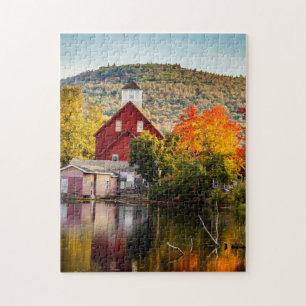 Fall Foliage Grist Mill Ashland New Hampshire Puzzle
