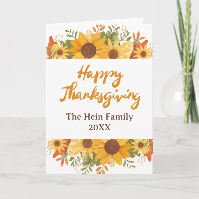 Fall Foliage Happy Thanksgiving Card Karte (Vorderseite)