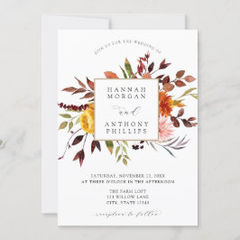 Fall-Foliage-Hochzeit Einladung