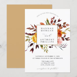 Fall-Foliage-Hochzeit Einladung