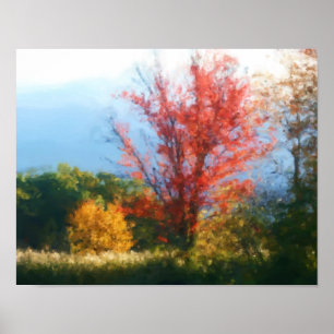 Fall Foliage Nature Foto Malerei Poster