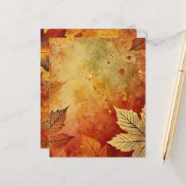 Fall Foliage Not Ink Scrapbook Paper