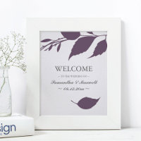 Fall Foliage Plum Lila Blätter Hochzeitsempfang