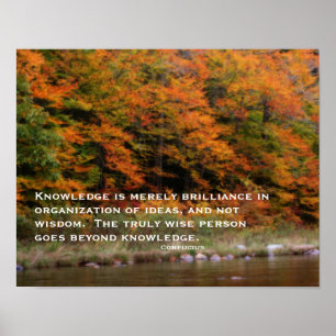 Fall Foliage River Wisdom Inspiration Zitat Poster