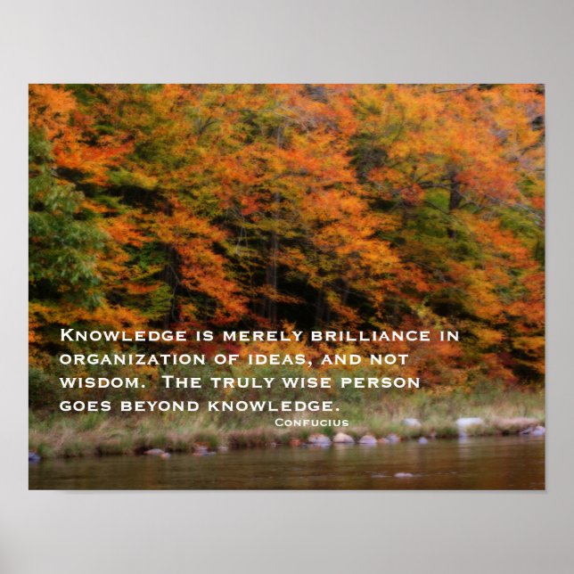 Fall Foliage River Wisdom Inspiration Zitat Poster (Vorne)
