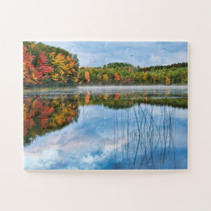 Fall Foliage Thornton Lake U P Michigan Foto Puzzle