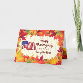 Fall Foliage und Christlicher Erntedank unter US-F Feiertagskarte