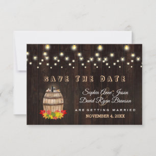 Fall Foliage Wein Rebberge Save the Date