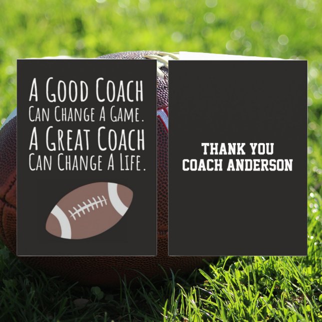 Fall Football Cards Thank You Coach From The Team Karte (Von Creator hochgeladen)