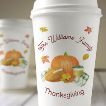 Fall Football Pumpkin Latte Watercolor