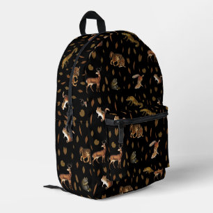 Fall Forest Animals Autumn Leaves Bedruckter Rucksack