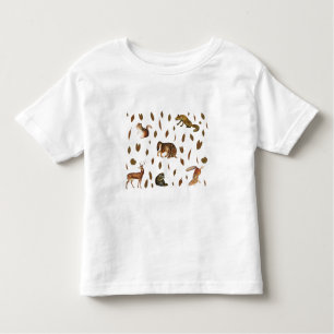 Fall Forest Animals Autumn Leaves Kleinkind T-shirt
