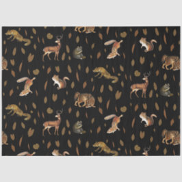 Fall Forest Animals Autumn Leaves Seidenpapier