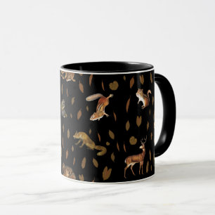Fall Forest Animals Autumn Leaves Tasse