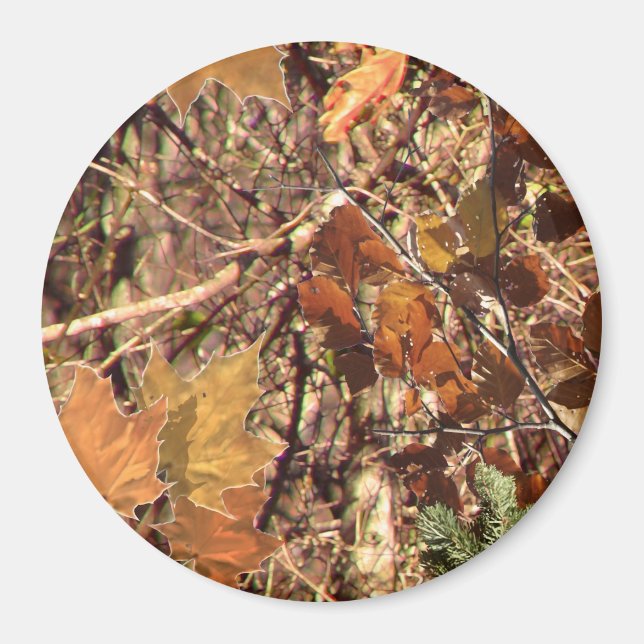 Fall Forest Bush Camouflage Magnet (Vorne)