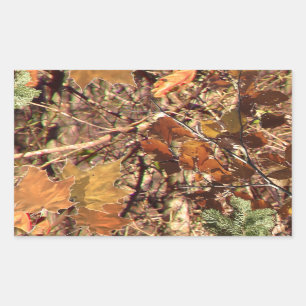 Fall Forest Bush Camouflage Rechteckiger Aufkleber