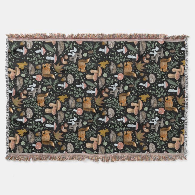 Fall Forest Forager Gemütlich aufwärmen Decke (Vorderseite)