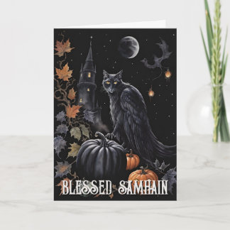 Fall Forest gesegnet Samhain Night Pagan Griffin Karte