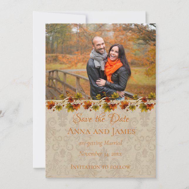 Fall Foto Save the Date (Vorderseite)