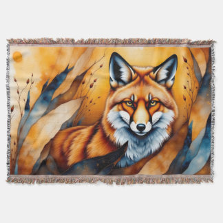 Fall Fox Painting Decke