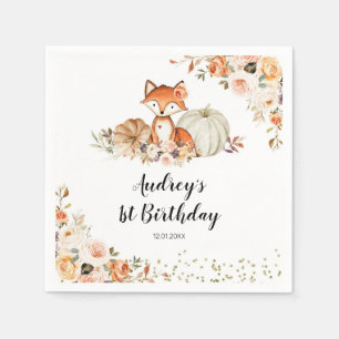 Fall Fox Sie ist eine wilde ein Geburtstag Napkins Serviette