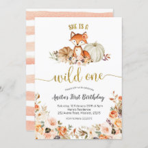 Fall Fox Sie ist eine wilde Einladung zum Geburtst