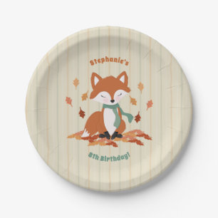 Fall Fox Woodland Geburtstag Pappteller