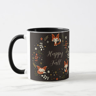 Fall Foxes with customizable text Tasse