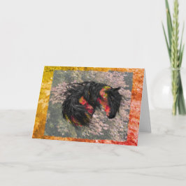 Fall Friesian Horse Karte