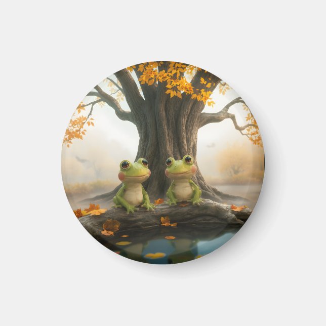 Fall Frogs Magnet (Vorne)