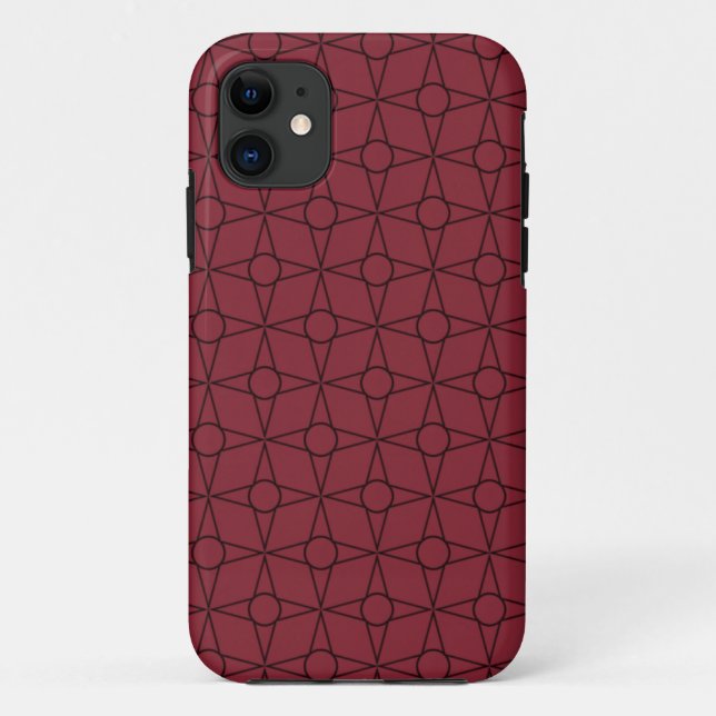 Fall Funky Geometric BT iPhone 5, Maroon Case-Mate iPhone Hülle (Rückseite)