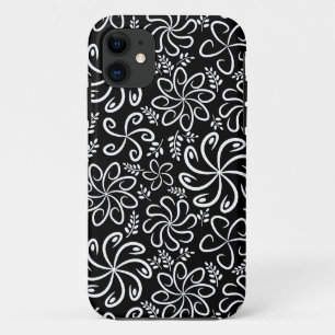 Fall Funky Schwarz-weiß Blume iPhone 5 11 Hülle